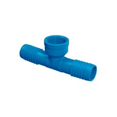 TE INT. TRIPLO 90° PVC AZUL IRRIGA 1/2”