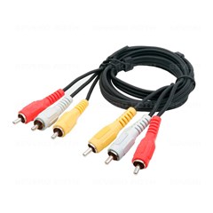 CABO 3RCA X 3RCA 1,50MT NIQUEL