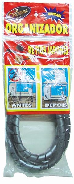 ORGANIZADOR DE FIOS 1MT PRETO   OVERTIME