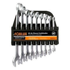 CHAVE COMBINADA KIT C/9 PCS FOXLUX