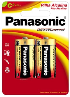 PILHA ALCALINA C MEDIA C/2 PANASONIC