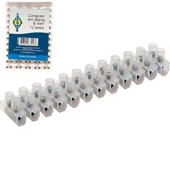 CONECTOR EM BARRA 12BORNES 16MM BRASFORT