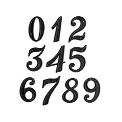 NUMERO COLONIAL PVC PRETO 3