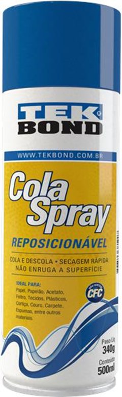 COLA SPRAY REPOSICIONAVEL 340GR TEKBOND
