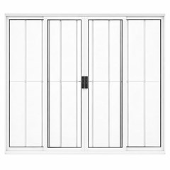 JANELA 4FOLHAS 100X150 C/GRADE BRANCA ES