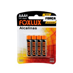 PILHA ALCALINA  AAA PALITO C/4 FOXLUX