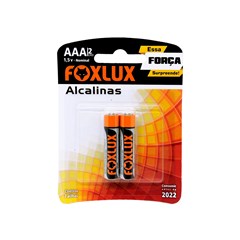 PILHA ALCALINA  AAA PALITO C/2 FOXLUX
