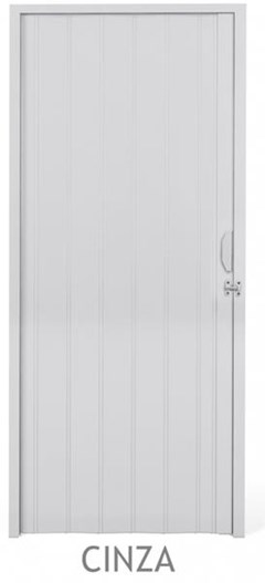 PORTA SANFONADA PLASTILIT CINZA 60CM