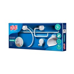 KIT P/BANHEIRO 5PCS ABS BRANCO HERC