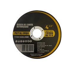 DISCO CORTE INOX 115X1.0X22.2MM GIGAFER