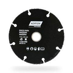 DISCO TUNGSTENIO MADEIRA 110X20MM NORTON