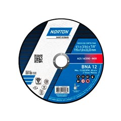 DISCO CORTE INOX 115X1.0X22.23MM BNA12