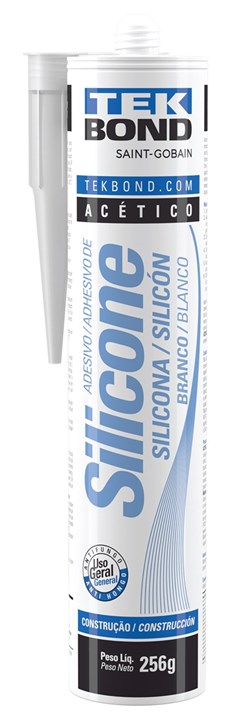 SILICONE ACETICO 256G BRANCO TEKBOND