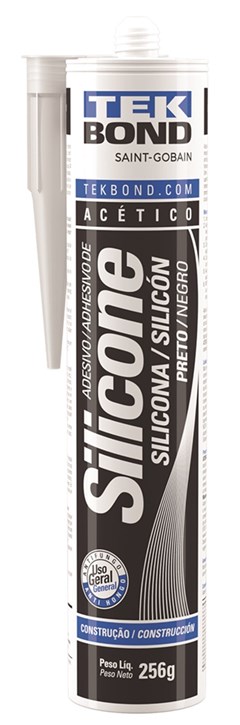 SILICONE ACETICO 256G PRETO TEKBOND