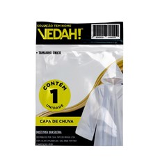 CAPA CHUVA PLASTICO TRANSPARENTE VEDAH